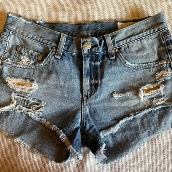 Rag & Bone Gunner distressed jeans shorts - Picture 2 of 7